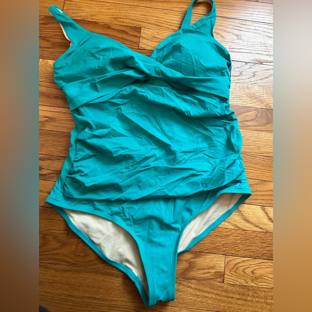Swimsuits For All Aqua One Piece size 18